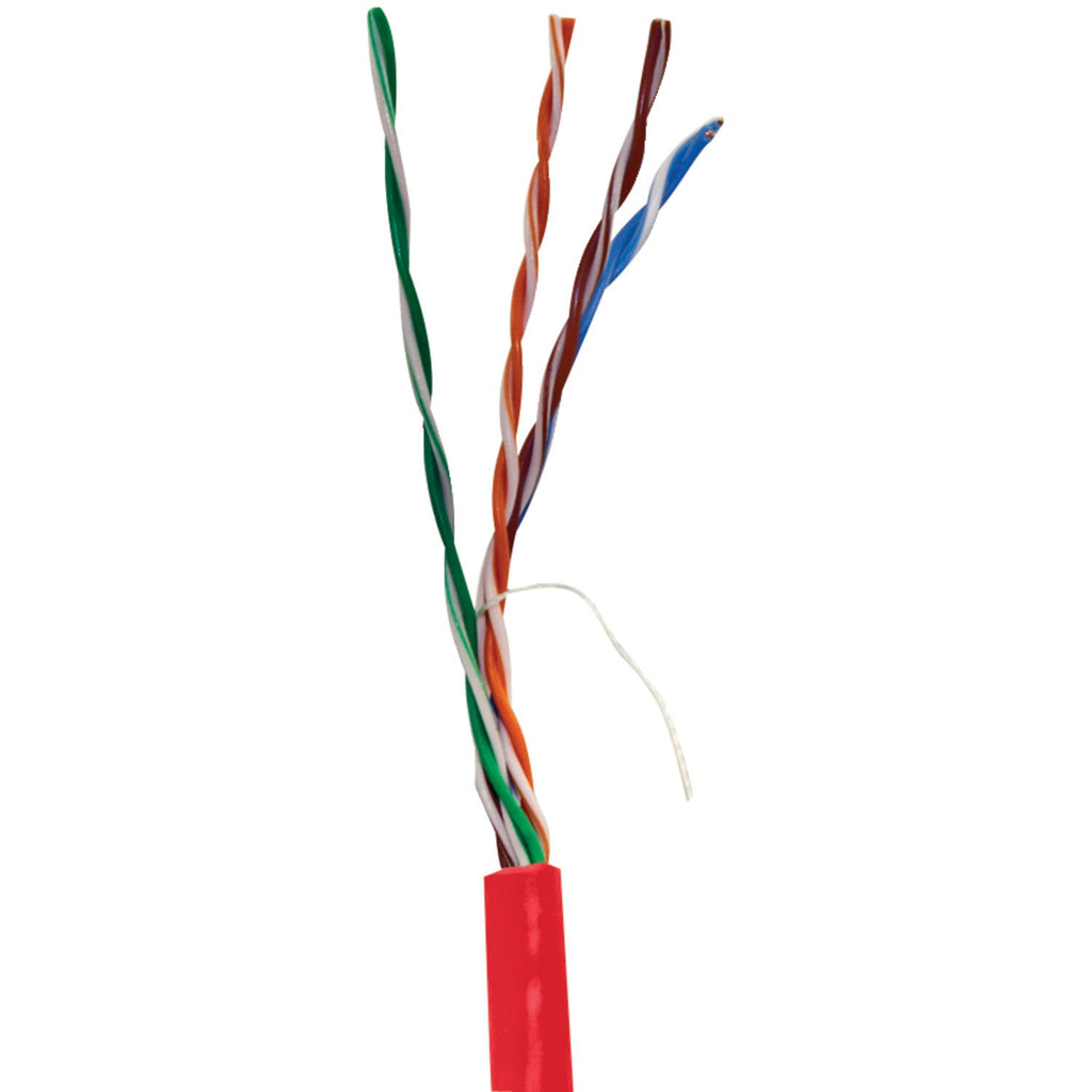 Cat-5e UTP Solid Riser CMR Cable 1,000ft Red B724