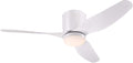 White 46 Inch Ceiling Fan with Light and Remote T75208
