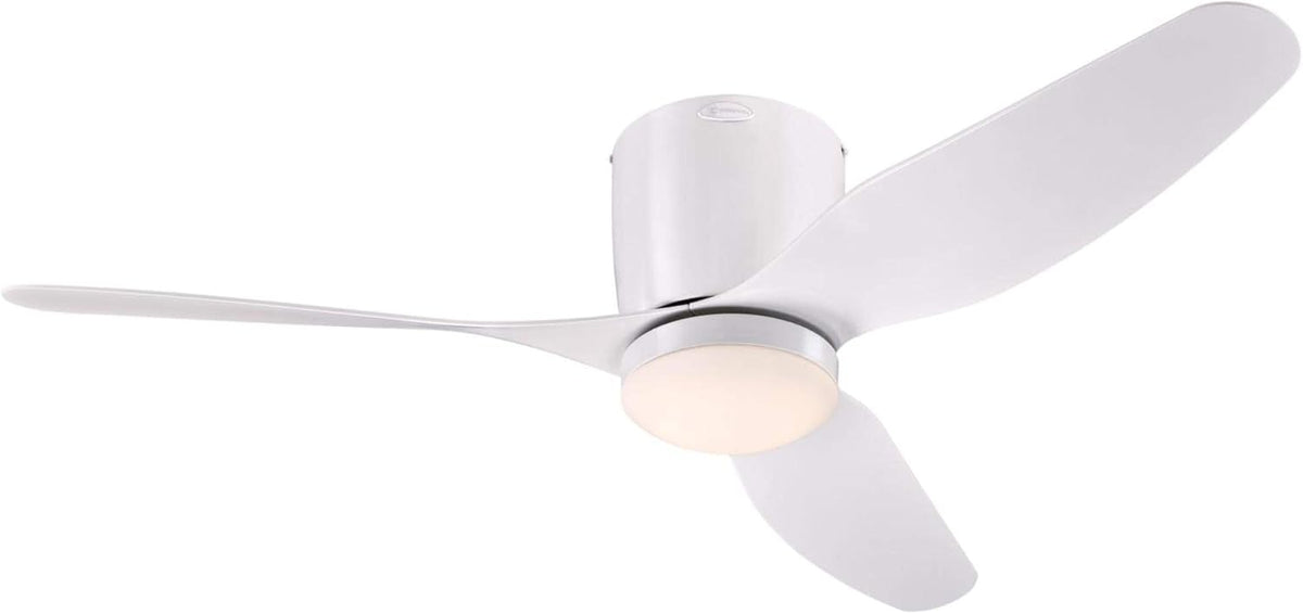 White 46 Inch Ceiling Fan with Light and Remote T75208