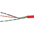 Cat-5e UTP Solid Riser CMR Cable 1,000ft Red B724