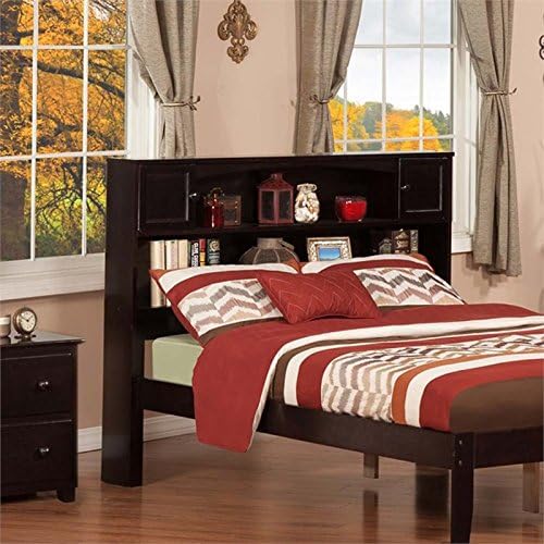Full Bookcase Headboard in Espresso U259