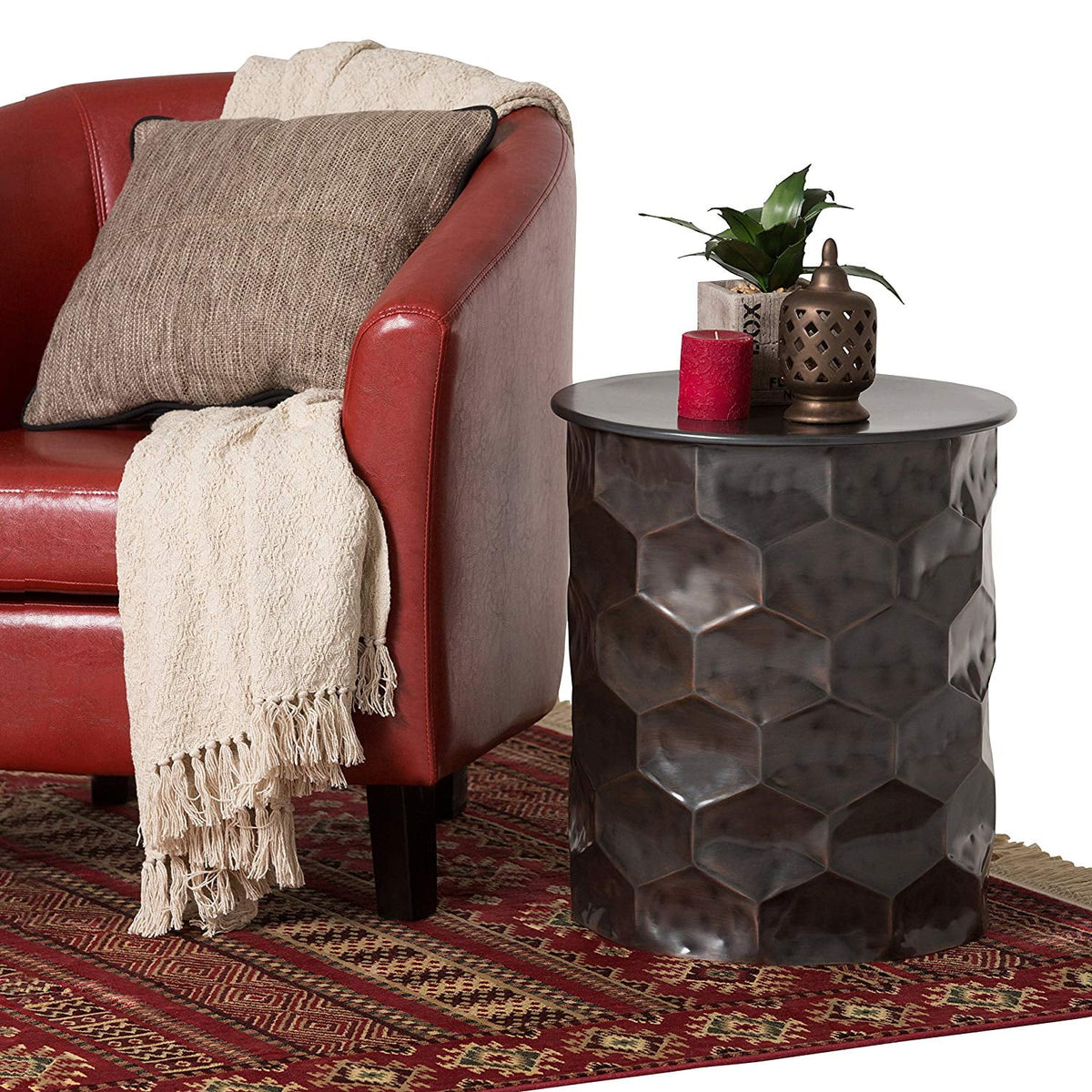 Metal Storage Accent Side Table F299