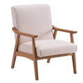 Beige Solid Wood Accent Chair K94638