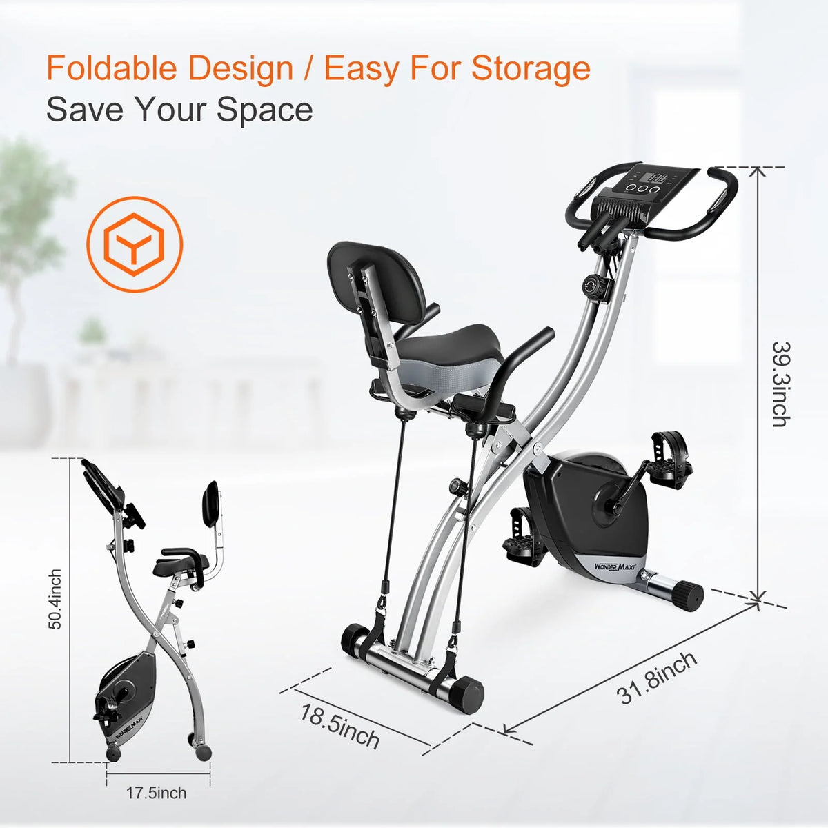 Folding Magnetic Exercise Bike T611