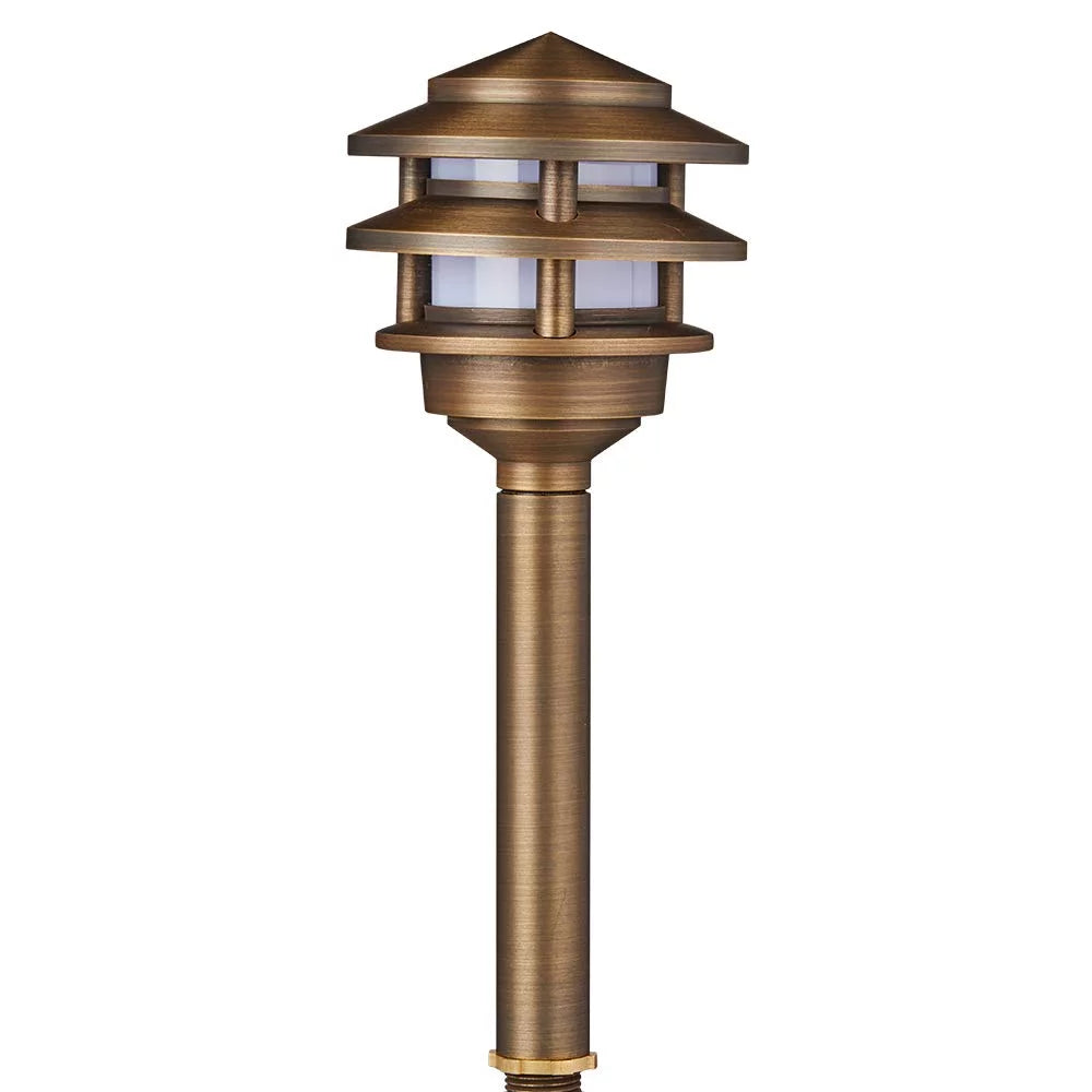 3-Tier Brass Path Light P430401