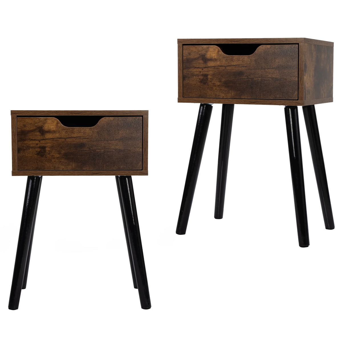 Set of 2 Nightstand Bedside Table with Drawer Storage I1233