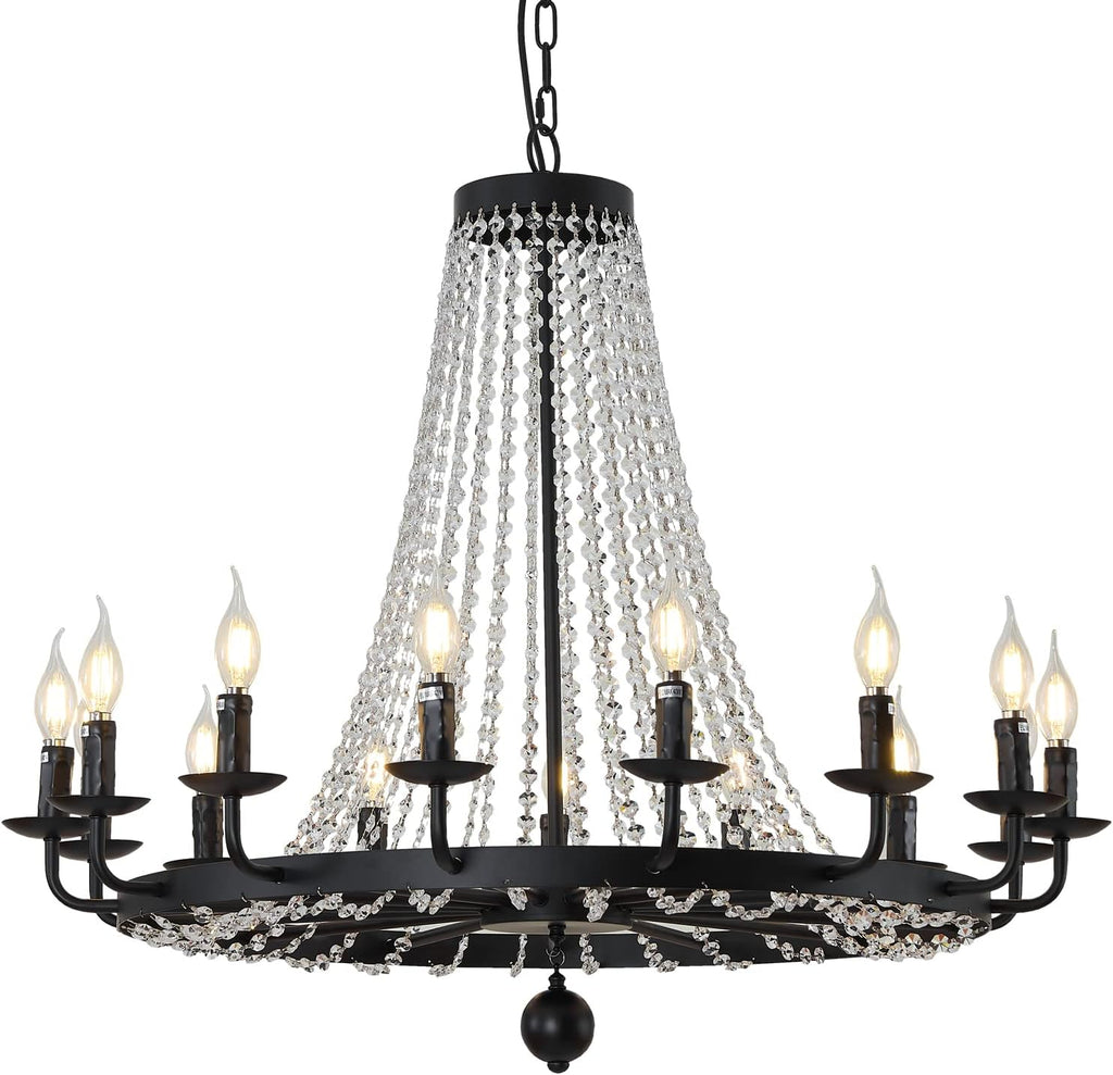 Gold 8 Light Crystal Chandelier I324