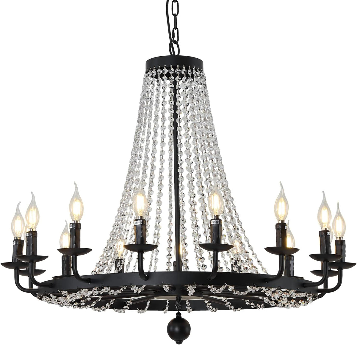 Gold 8 Light Crystal Chandelier I324