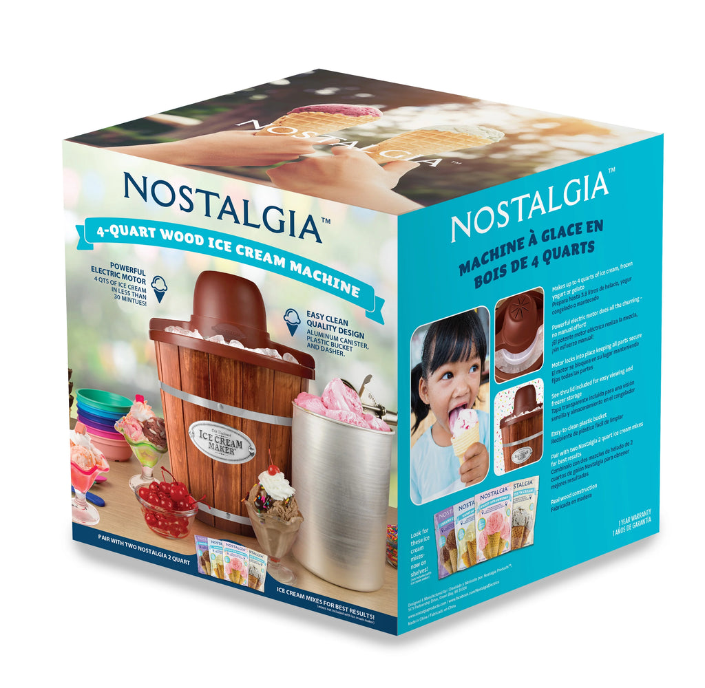 4 Quart Wooden Ice Cream Bucket S7334