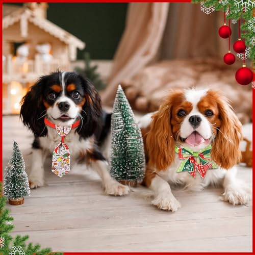 240 Pcs Christmas Dog Bow Ties Collars Set I87635