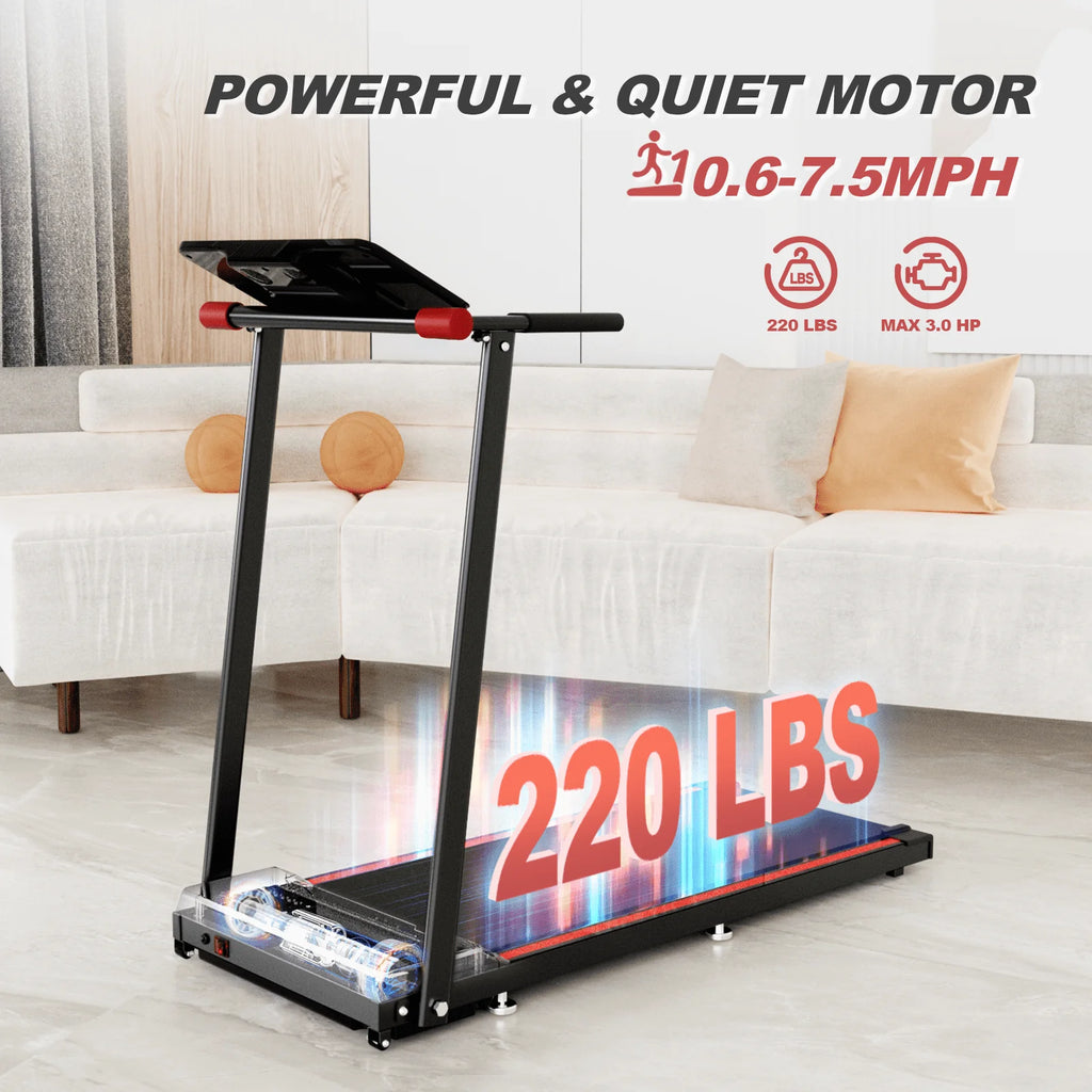 Folding Treadmill with 12 Preset Programs, 3.0 HP and 220 LBS Capacity N890