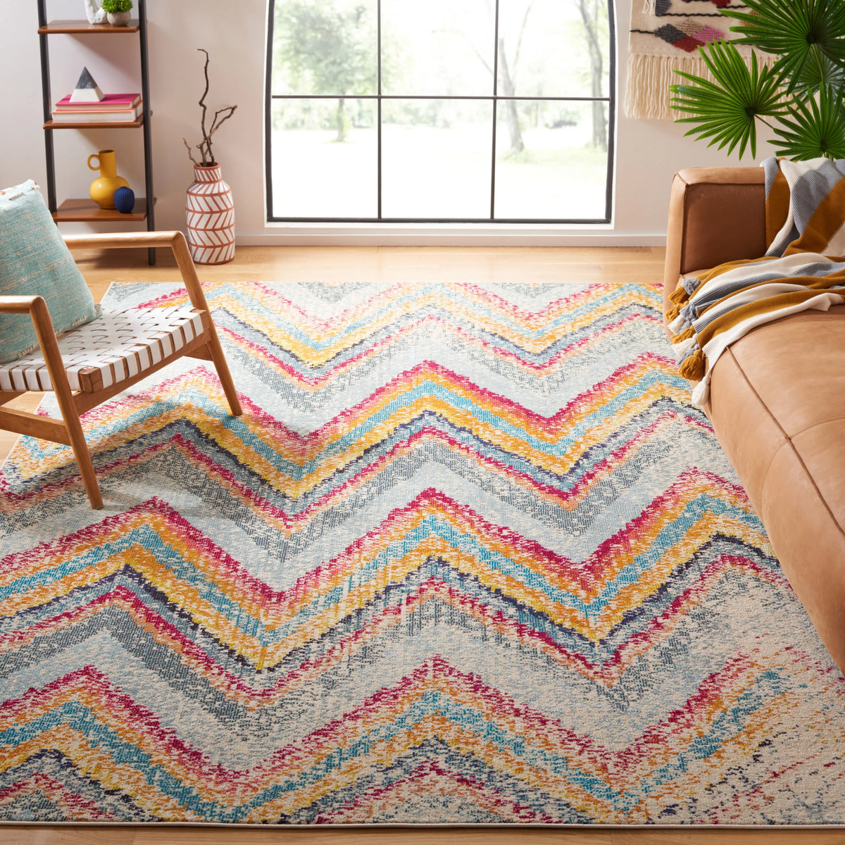 Multi Chevron Area Rug 8' x 11' H82014