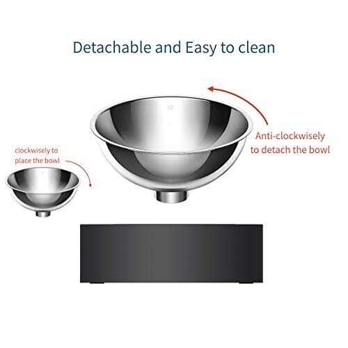 Raised Stainless Steel Dog Cat Food and Water Bowl I36734