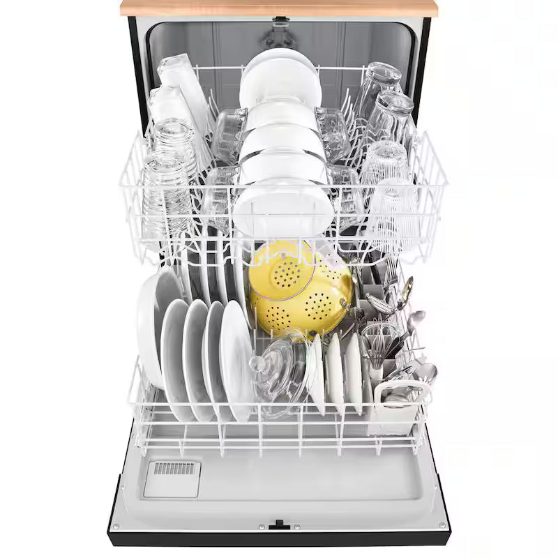 Black Front Control Heavy-Duty Portable Dishwasher with 12-Place Settings R28507