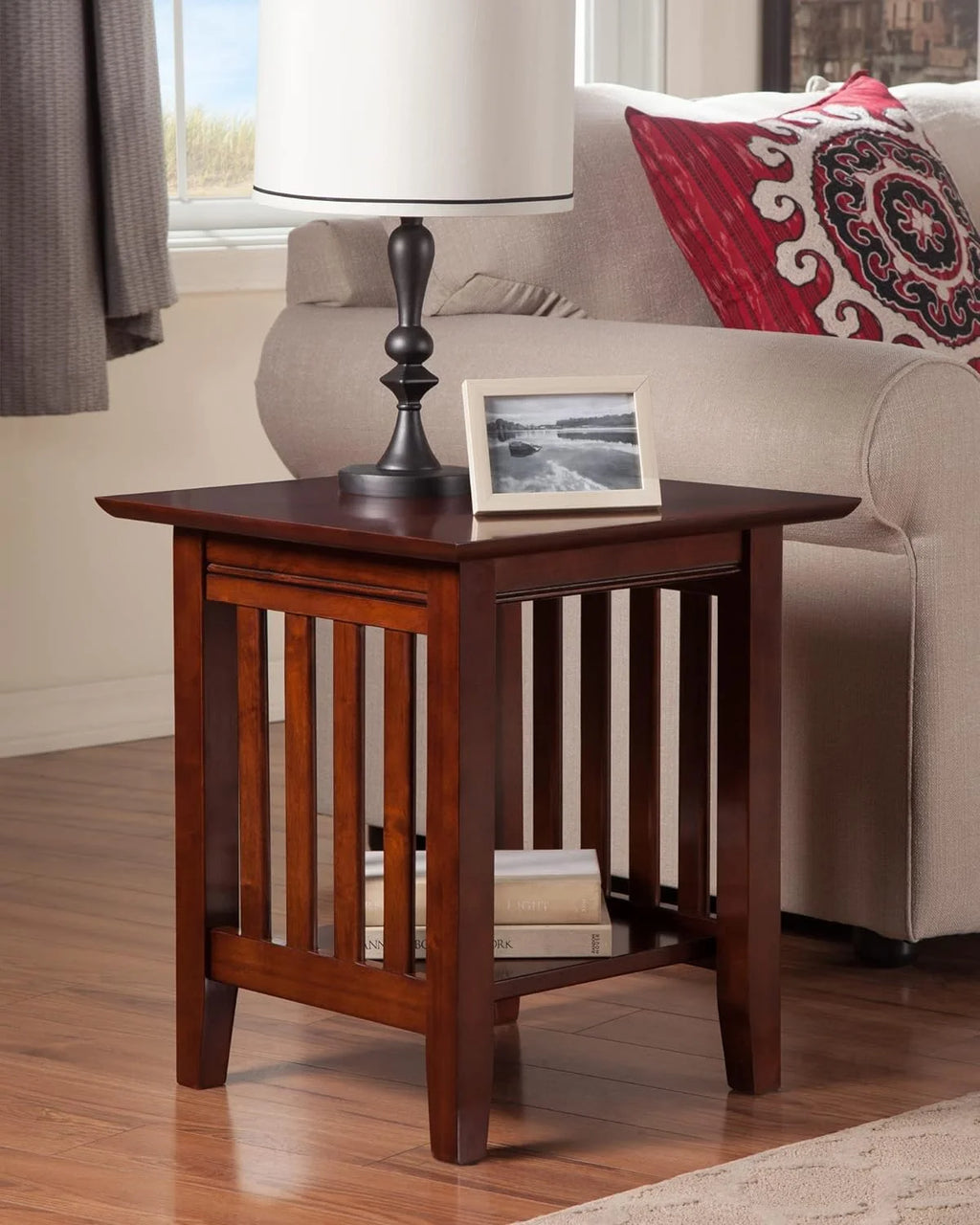 Solid Hardwood End Table 20 In Set Of 2 Walnut T1730