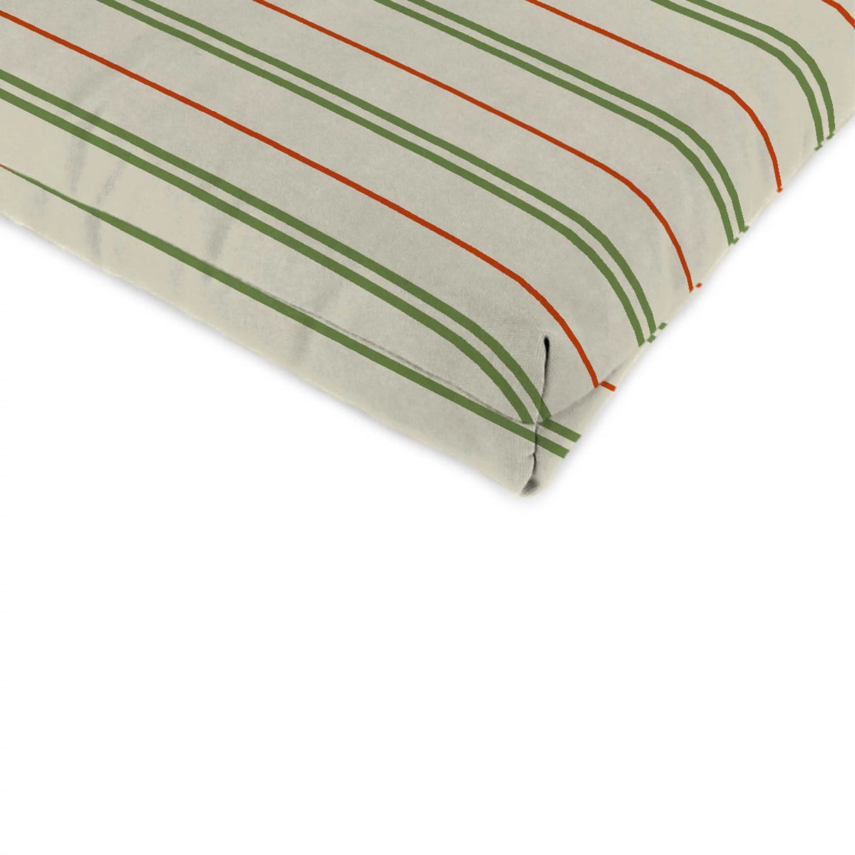 Grey Stripe Rectangular Outdoor Chaise Lounge Cushion with Ties G509657