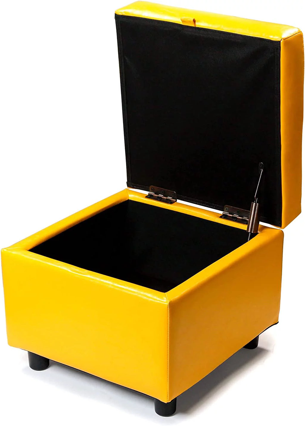 Tufted Leather Storage Ottoman D418176