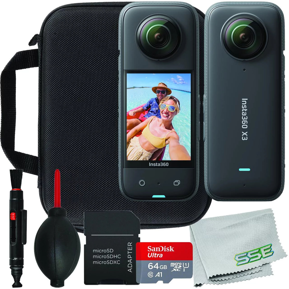 Water-Resistant Action Camera Case with Pre-Cut Foam Inserts F360