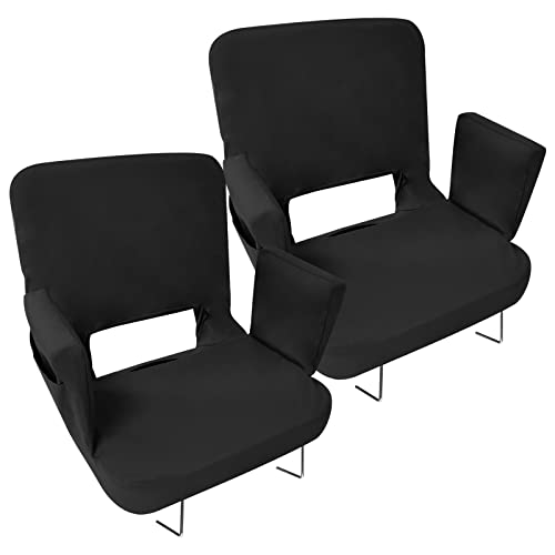 Black Extra Wide Stadium Seat with Back Support A23545