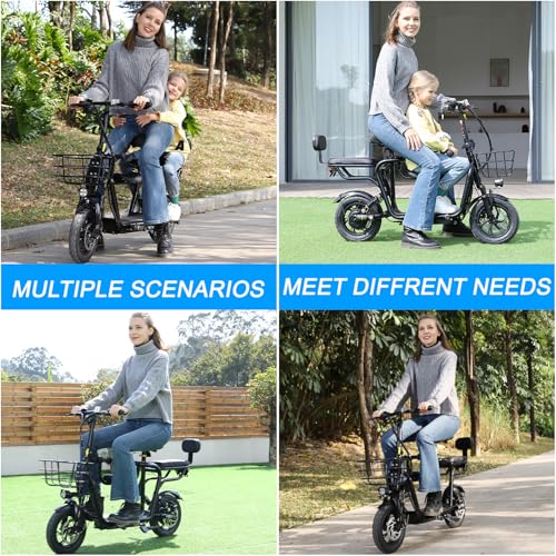 Electric Scooter with Seat, 500W Motor, 20 Mile Range, 14" Pneumatic Tires I376