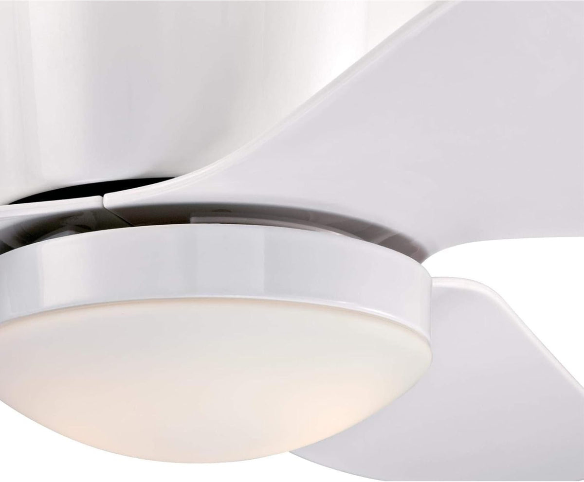 White 46 Inch Ceiling Fan with Light and Remote T75208