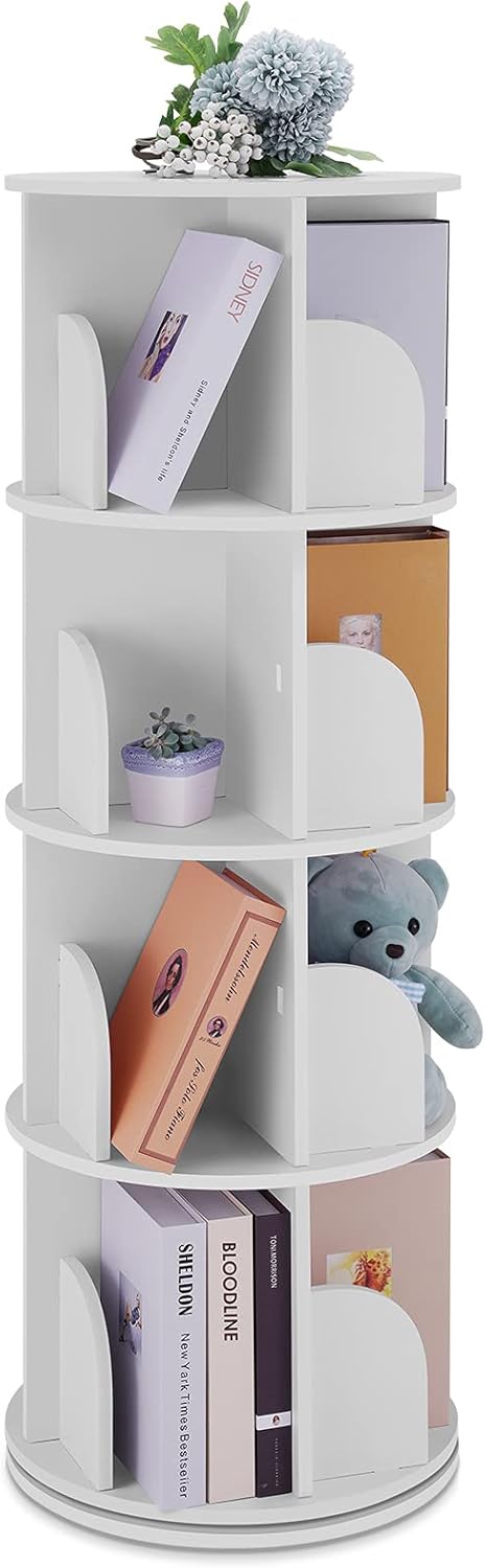 Rotating 360 Display Floor Standing Bookshelf Storage Rack C664660