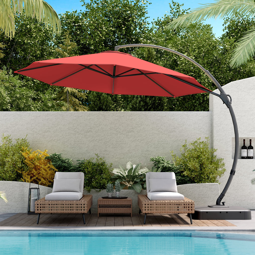 11FT Patio Umbrella with Base M2739