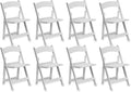 White Resin Stackable Folding Chairs 8 Pack A80942