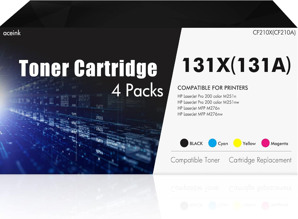 Black Cyan Yellow Magenta Toner Cartridge 4-Pack Q42386