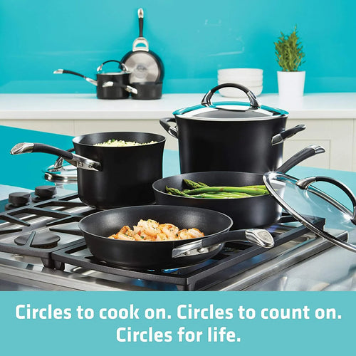 11 Piece Hard Anodized Non-Stick Cookware Set Y781