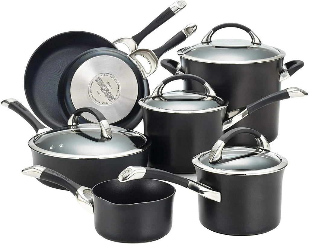 11 Piece Hard Anodized Non-Stick Cookware Set Y781