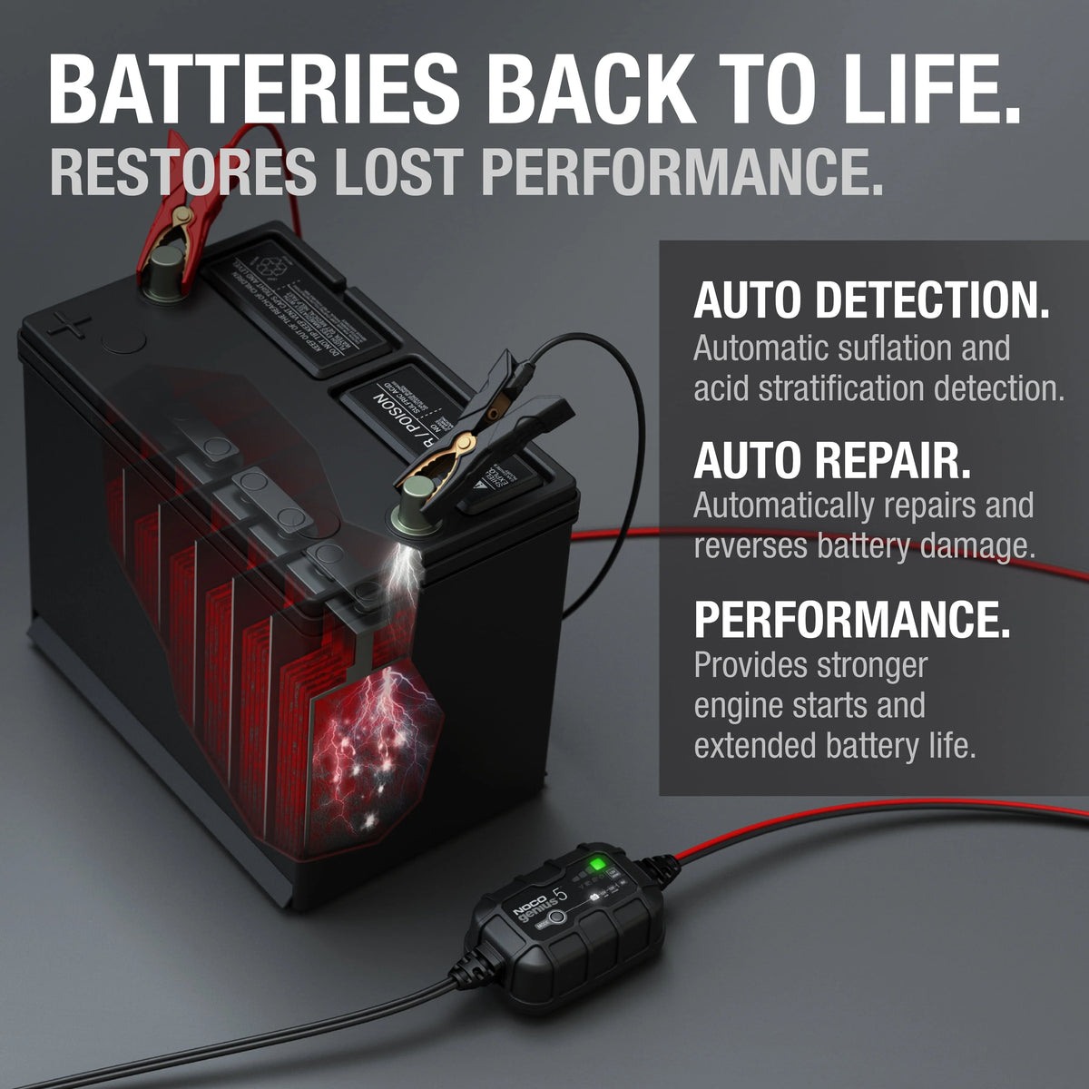6V/12V 5A Smart Battery Charger and Maintainer F7719