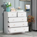 Black 6 Drawer Wood Dresser X3753
