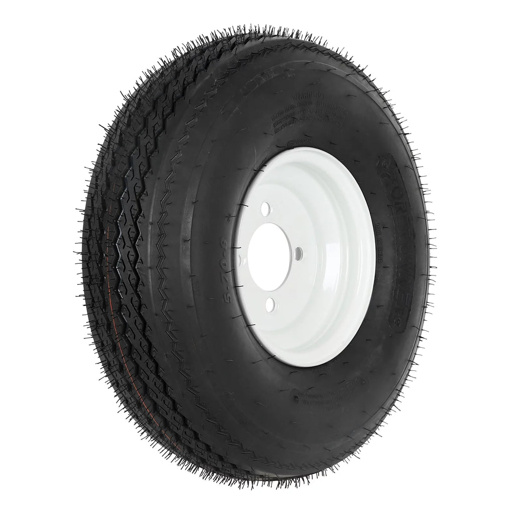 5.70x8 Trailer Tires with 8 Rims, 4 Lug, Load Range C, 2 Pack E591569