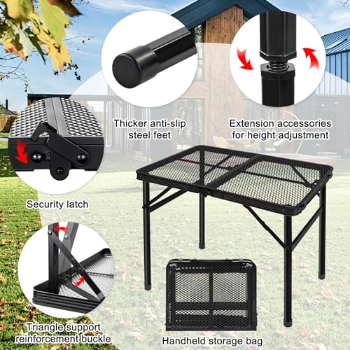 2.5 FT Mesh Metal Folding Picnic Table F2261