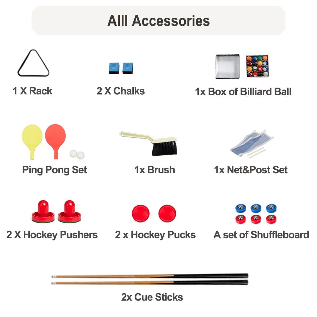 55 inch 3-in-1 Folding Billiard Table Set U2307