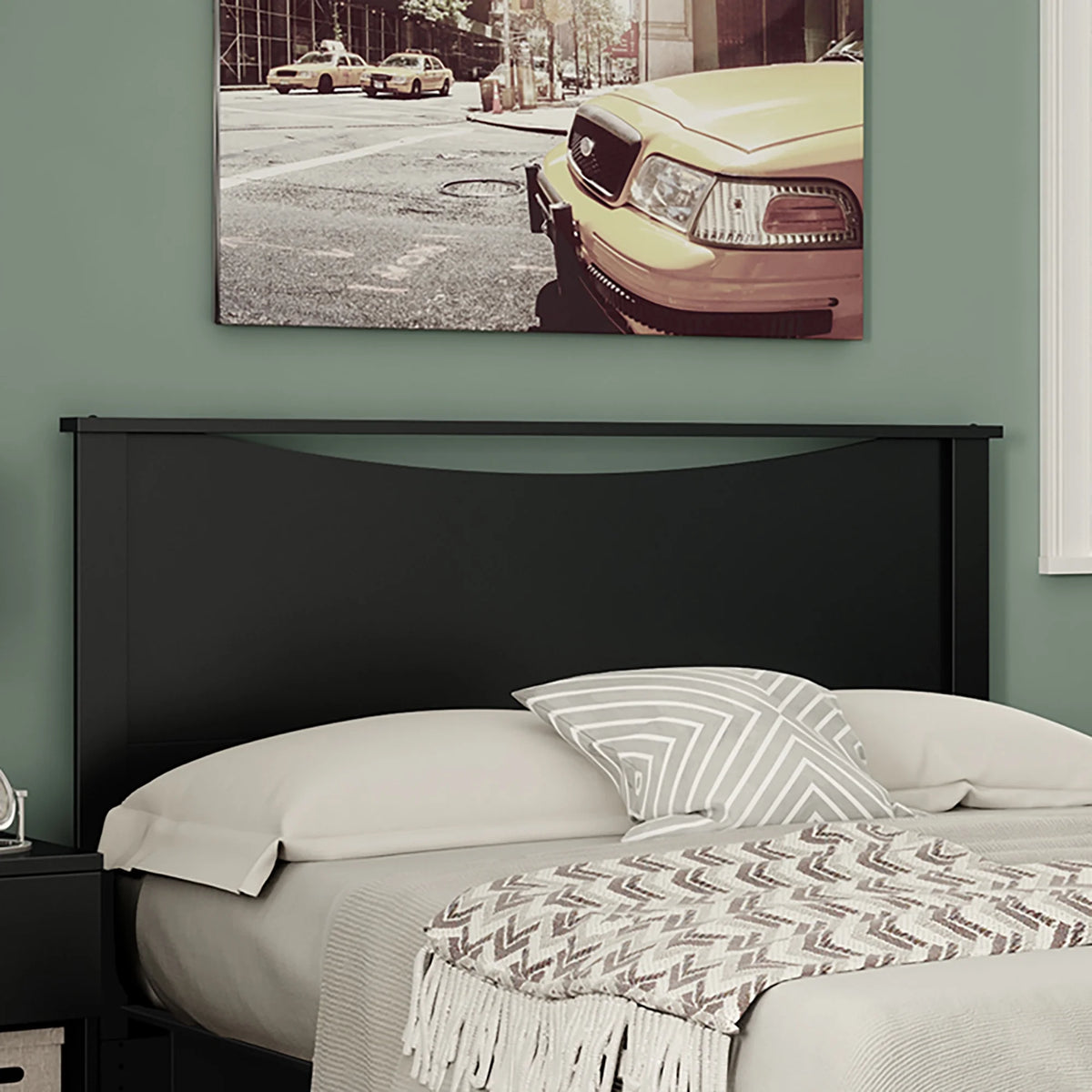 Black Full/Queen Headboard O234
