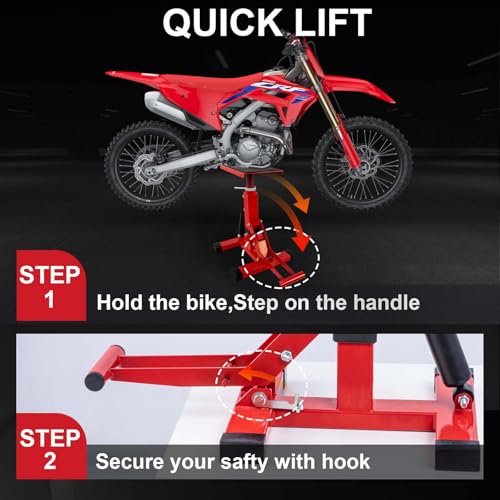 Adjustable Motorcycle Lift Stand with 450Lbs Capacity F728148