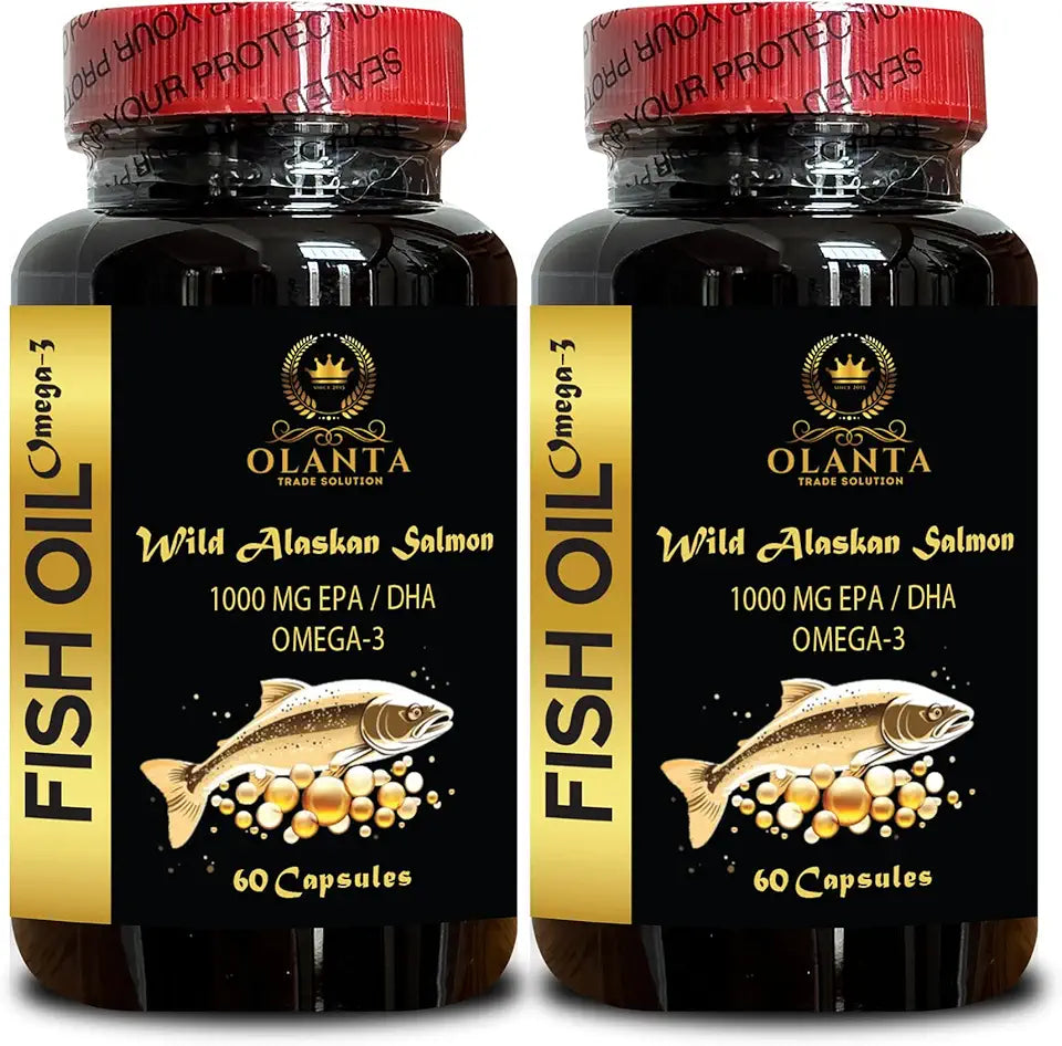 Wild Alaskan Salmon Oil Omega 3 Fish Oil Supplement 120 Softgels K8185