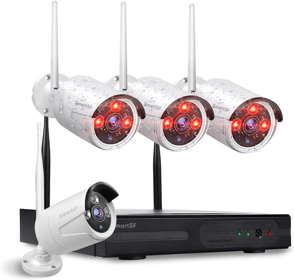 2MP 4CH Wireless Security Camera System with Night Vision R865
