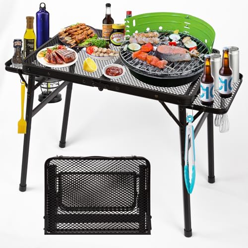 2.5 FT Mesh Metal Folding Picnic Table F2261