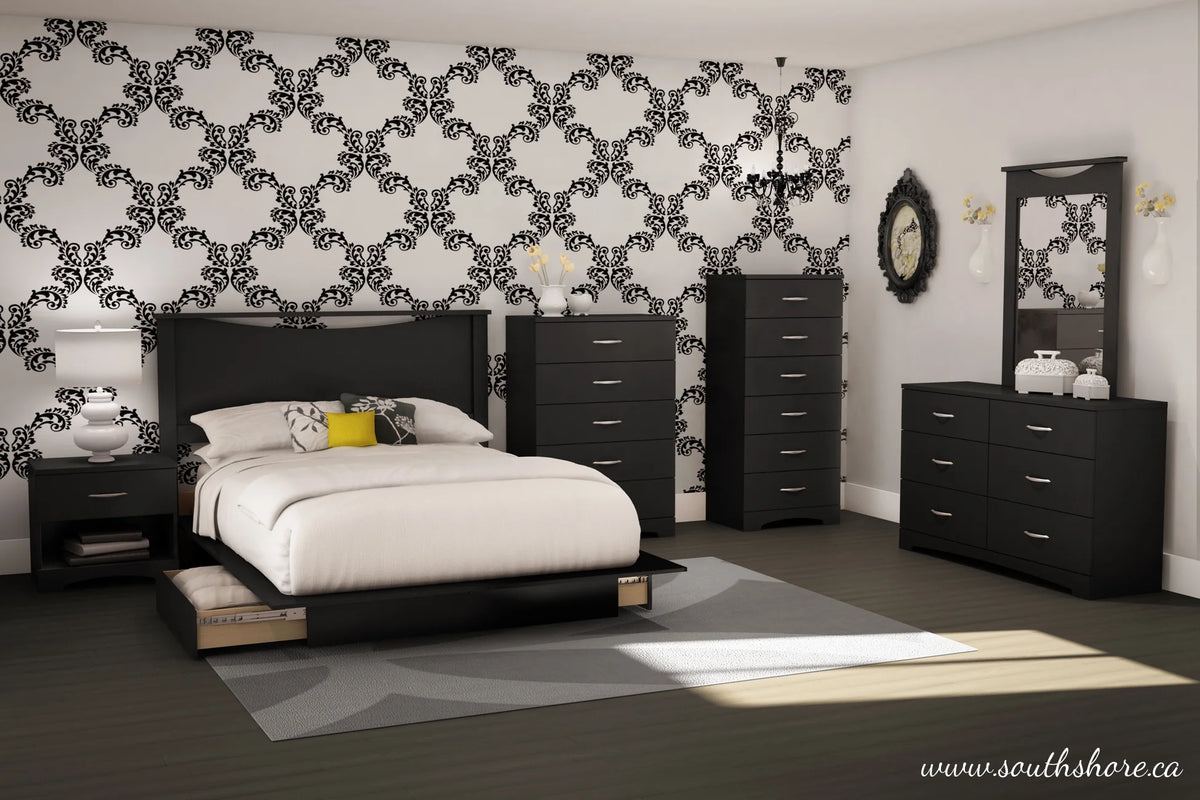 Black Full/Queen Headboard O234