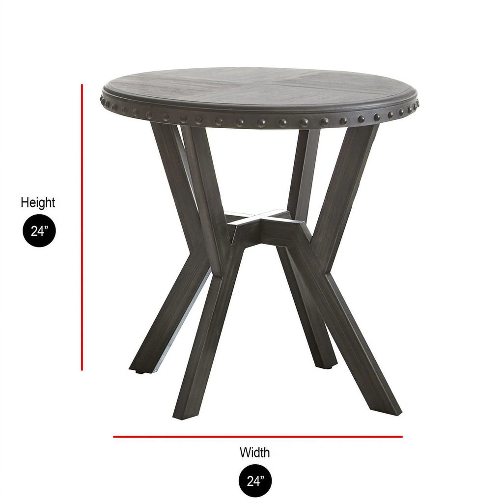 Round Modern Metal End Table K25480
