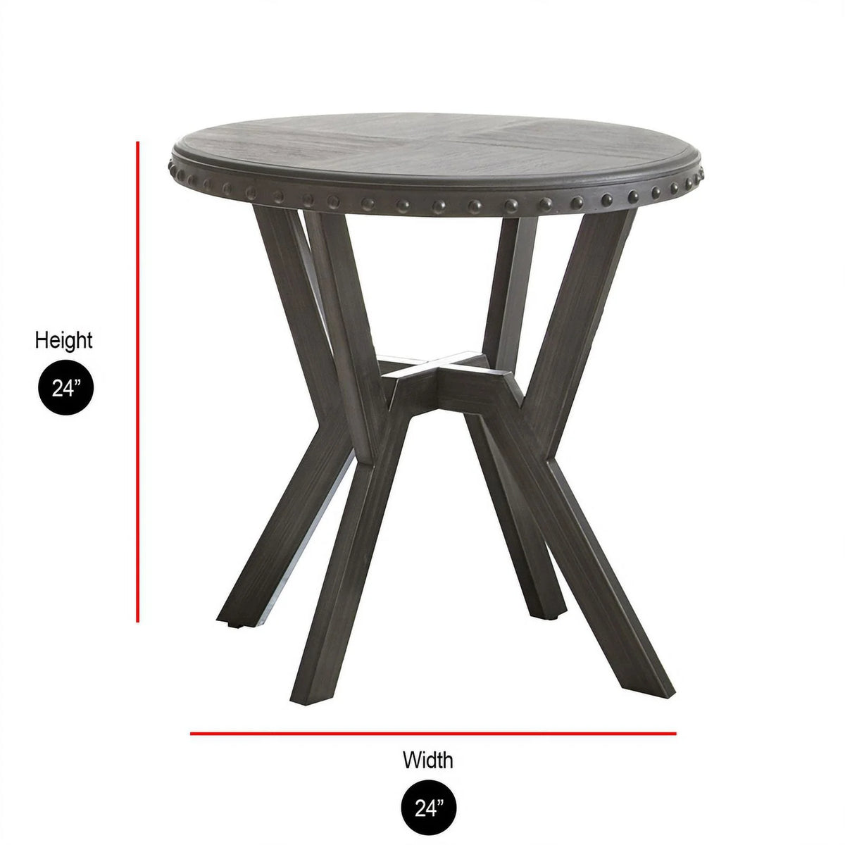 Round Modern Metal End Table K25480