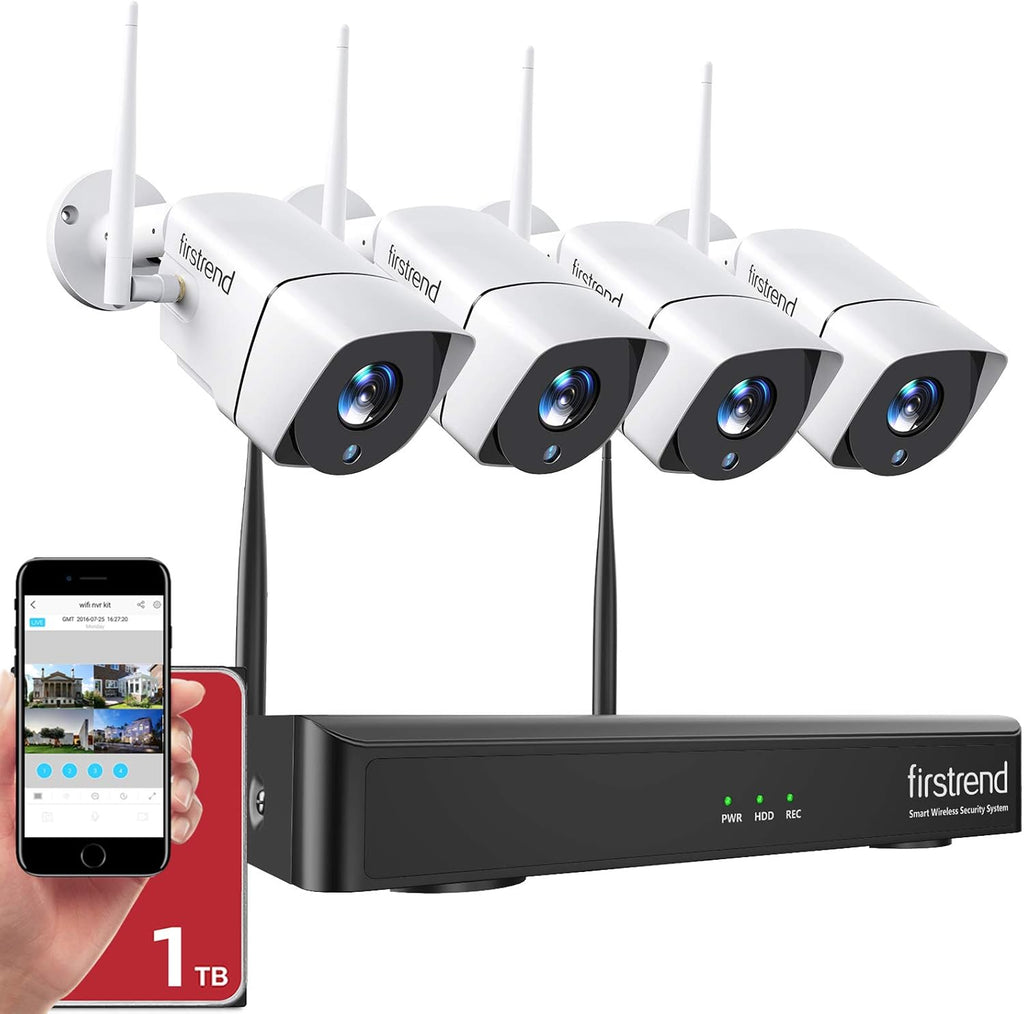 Wireless Security Camera System 8CH 1080P with 4pcs 1.3MP IP Camera N268