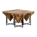 Reclaimed Wood & Iron Square Cocktail Table S55078