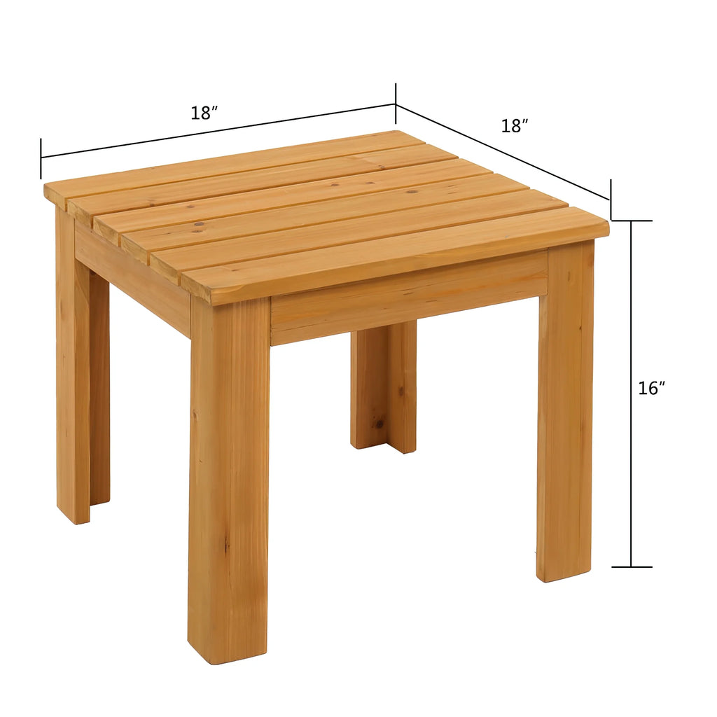 Wooden Patio Side Table J579