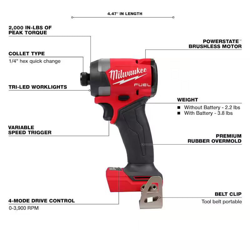 18V Brushless Cordless 1/4 in. Hex Impact Driver with Battery and Charger T15083