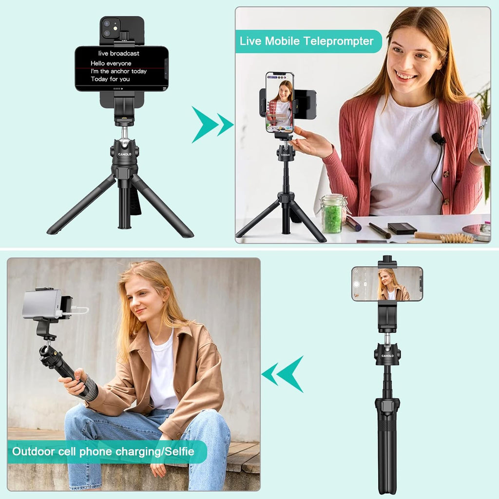 Phone Tripod Mount Teleprompter for Smartphone R9664