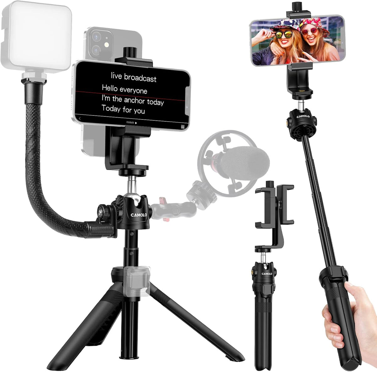 Phone Tripod Mount Teleprompter for Smartphone R9664